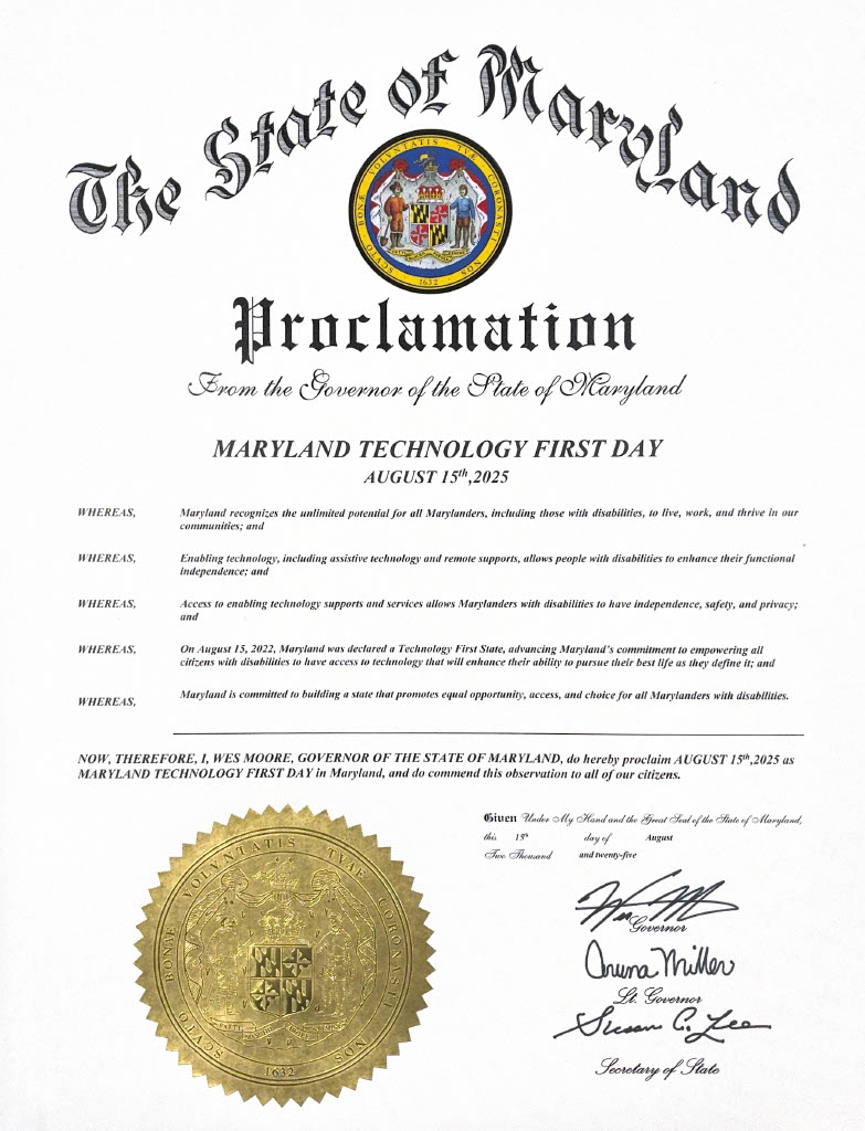 Thumbnail image of the Maryland Technology First Day Proclamation from 2023